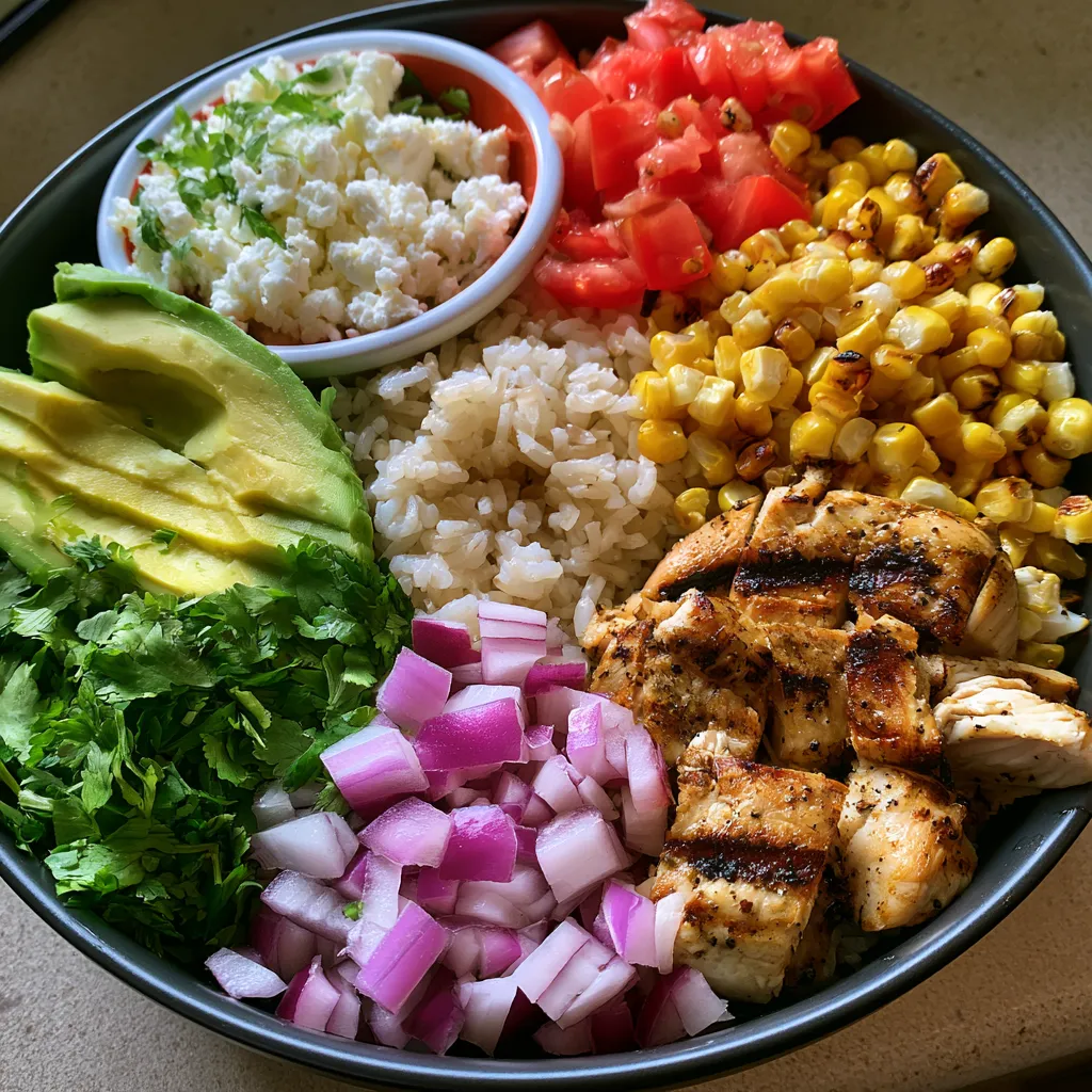 Street Corn Chicken Rice Bowl