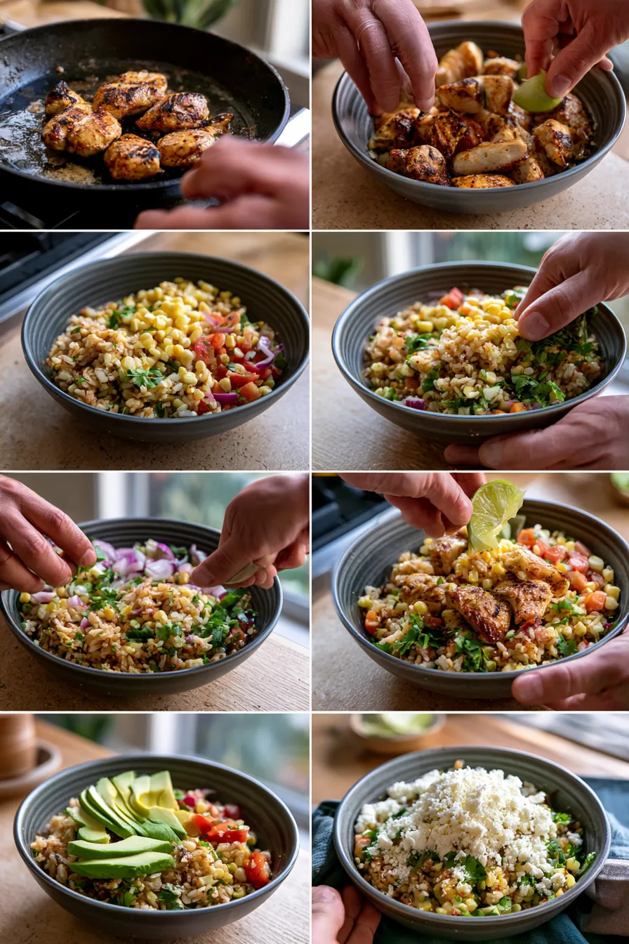 Street Corn Chicken Rice Bowl