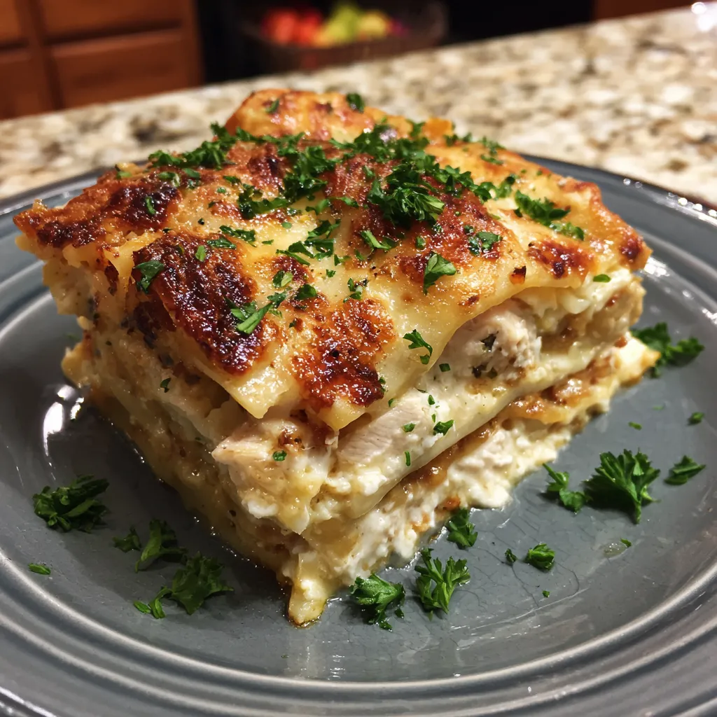 White Chicken Skillet Lasagna