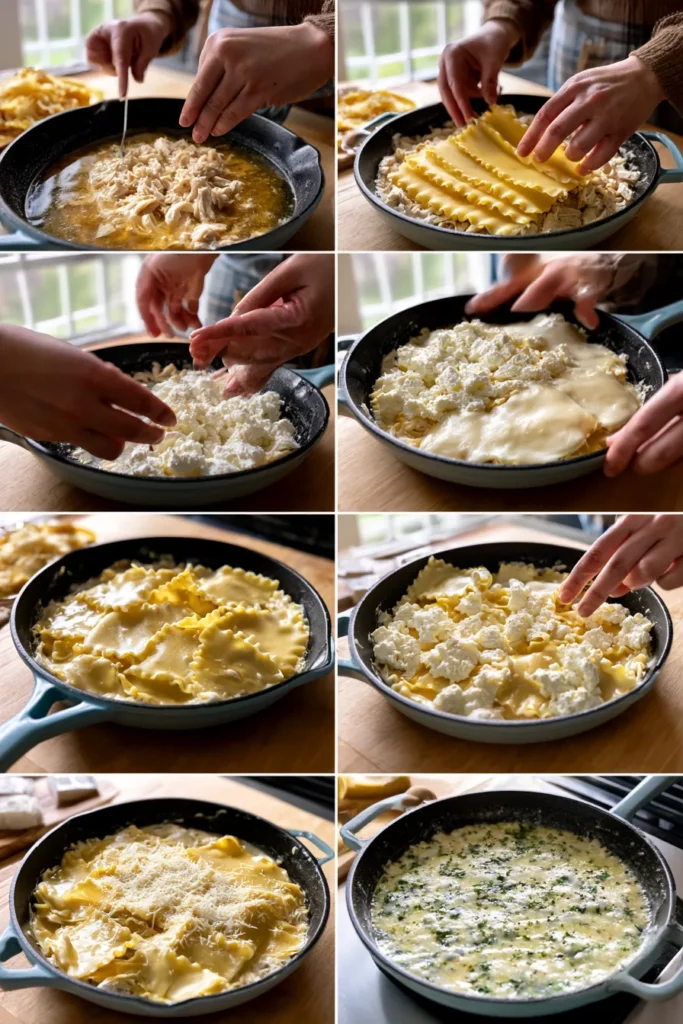 White Chicken Skillet Lasagna