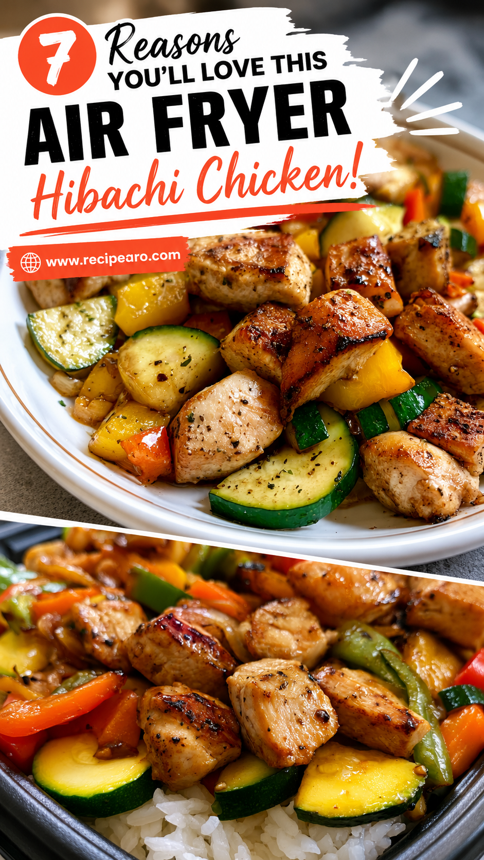 Air Fryer Hibachi Chicken & Vegetables