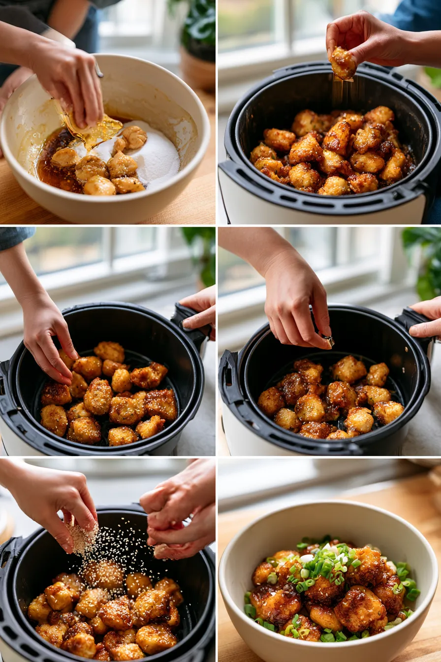 Air Fryer Honey Sesame Chicken