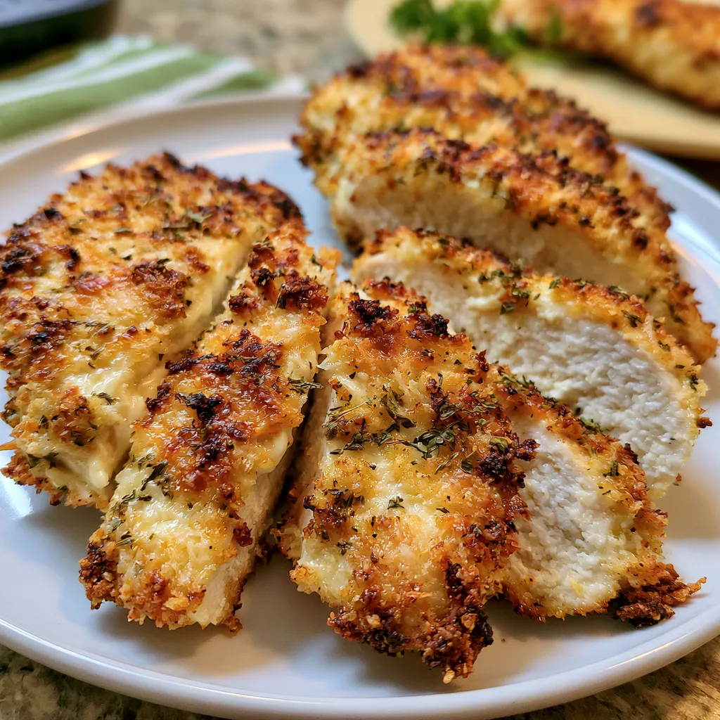 Air Fryer Parmesan Crusted Chicken with Mayo