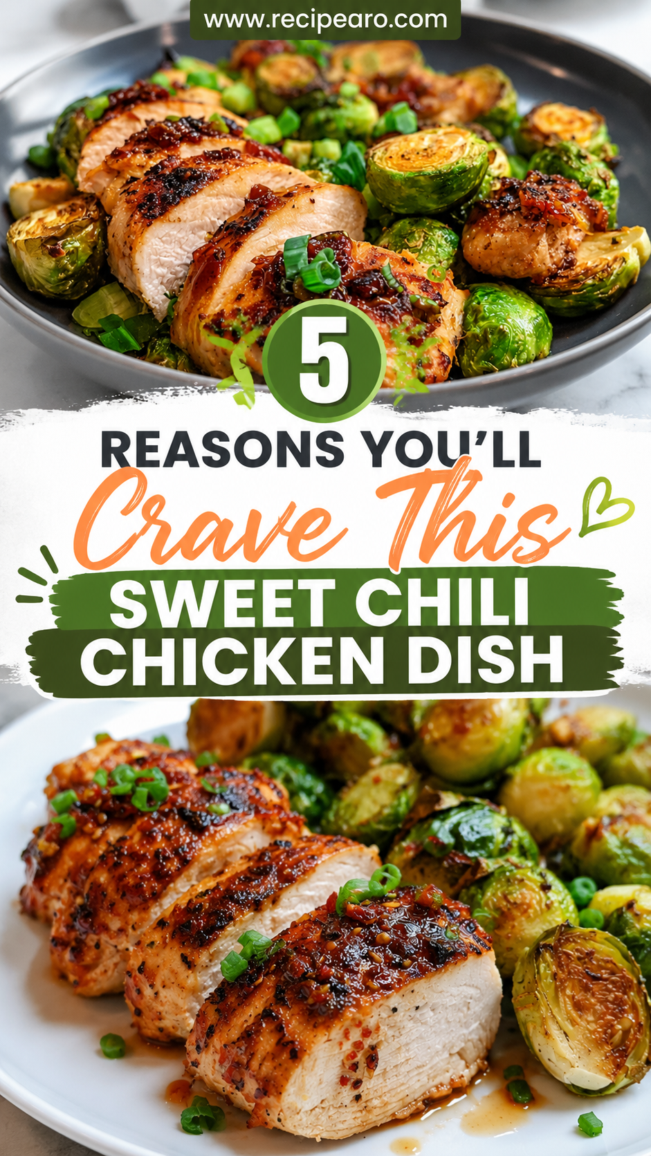 Air Fryer Sweet Chili Chicken and Brussels Sprouts