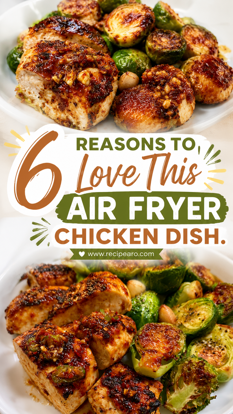 Air Fryer Sweet Chili Chicken and Brussels Sprouts