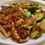 Air Fryer Sweet Chili Chicken and Brussels Sprouts