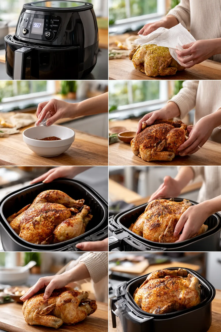 Air Fryer Whole Roasted Chicken