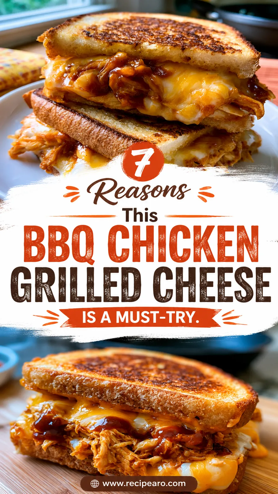 BBQ Chicken Grilled Cheese Sandwich