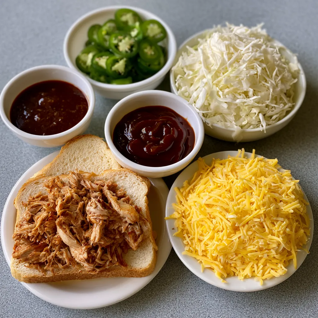 BBQ Chicken Grilled Cheese Sandwich