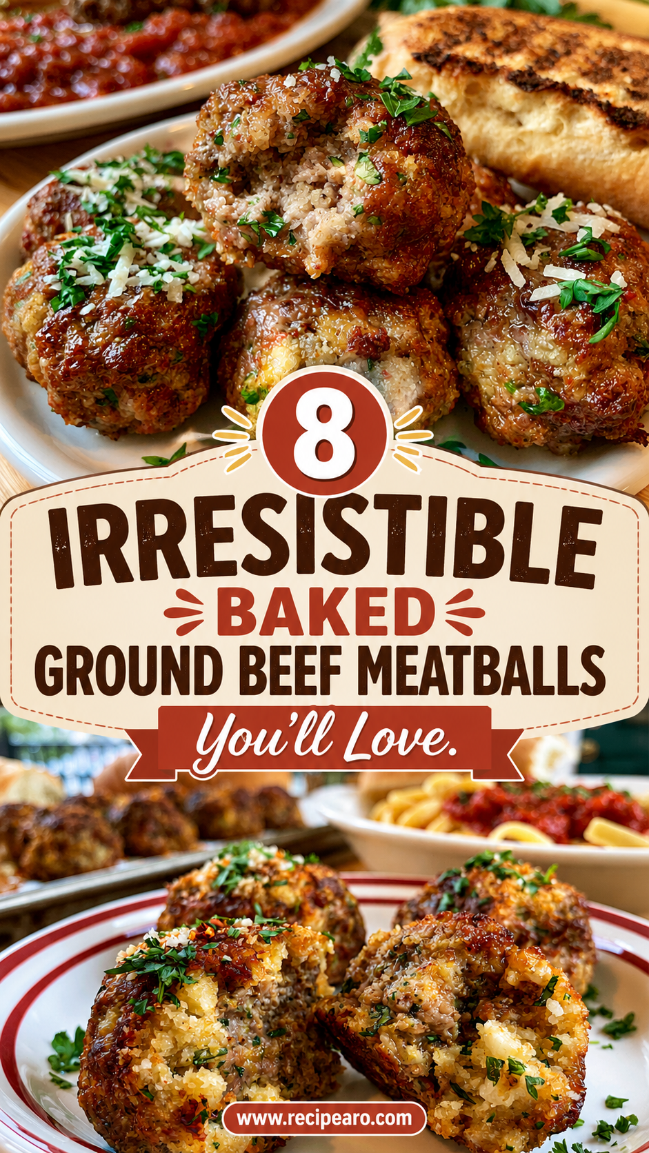 Baked Ground Beef Meatballs