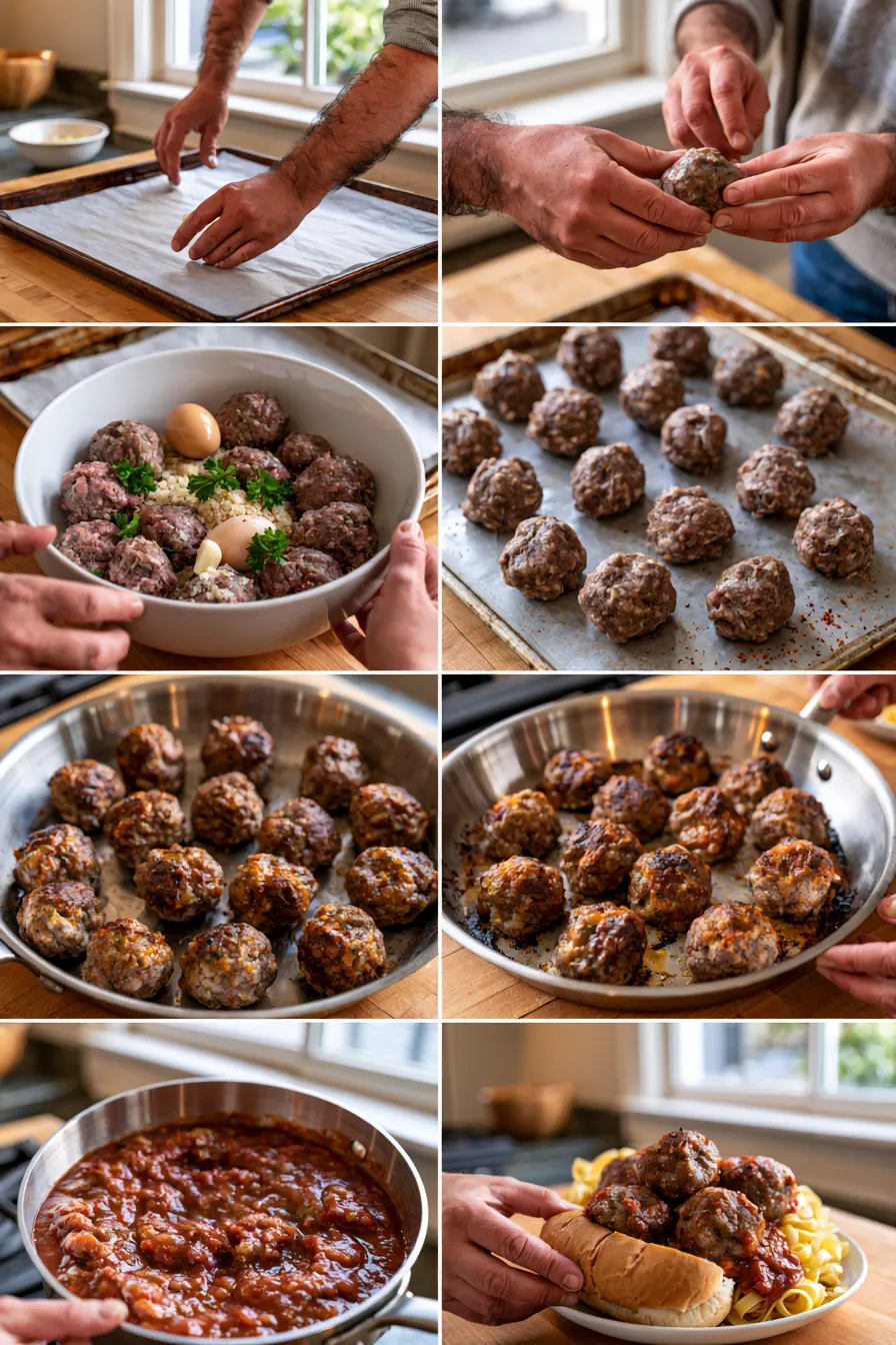 Baked Ground Beef Meatballs