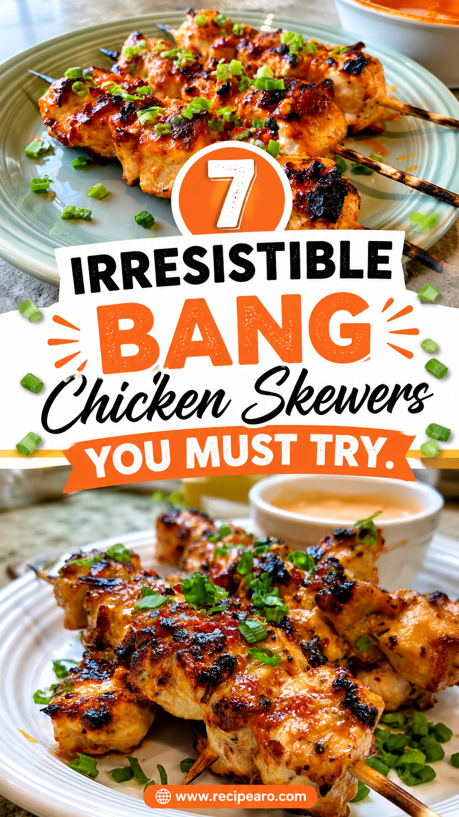 Bang Bang Chicken Skewers