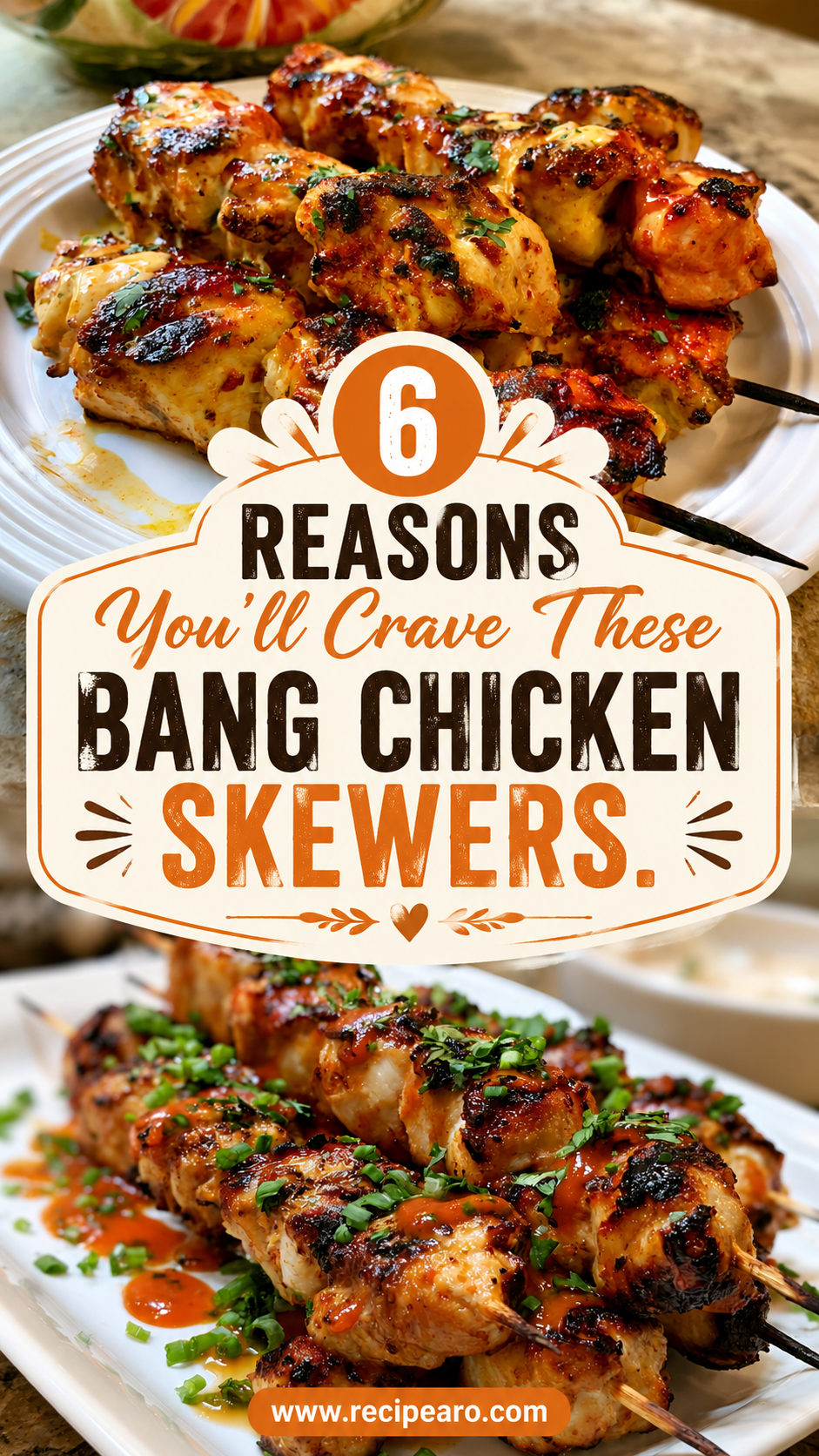 Bang Bang Chicken Skewers
