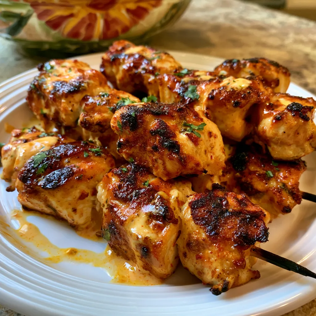 Bang Bang Chicken Skewers