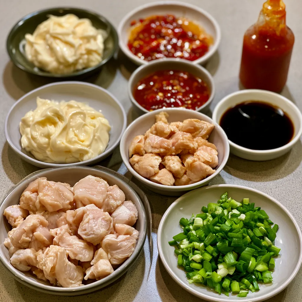 Bang Bang Chicken Skewers