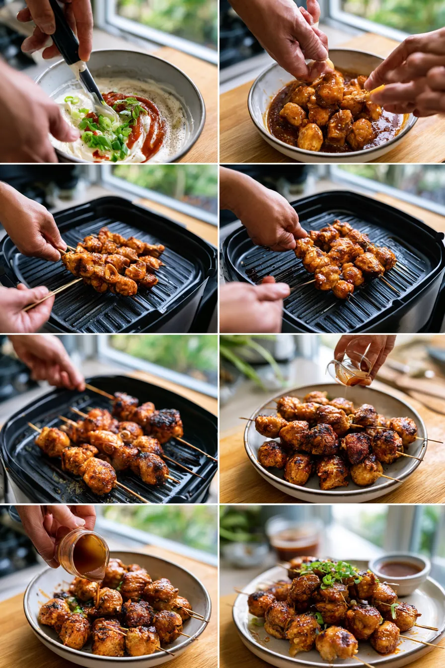 Bang Bang Chicken Skewers