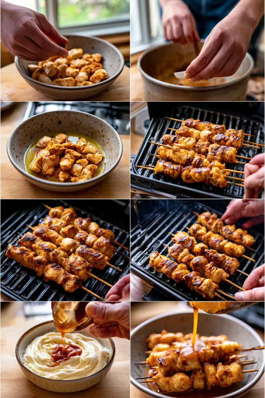 Bang Bang Chicken Skewers