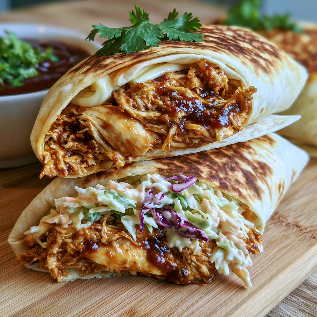 Barbequed Shredded Chicken Wraps