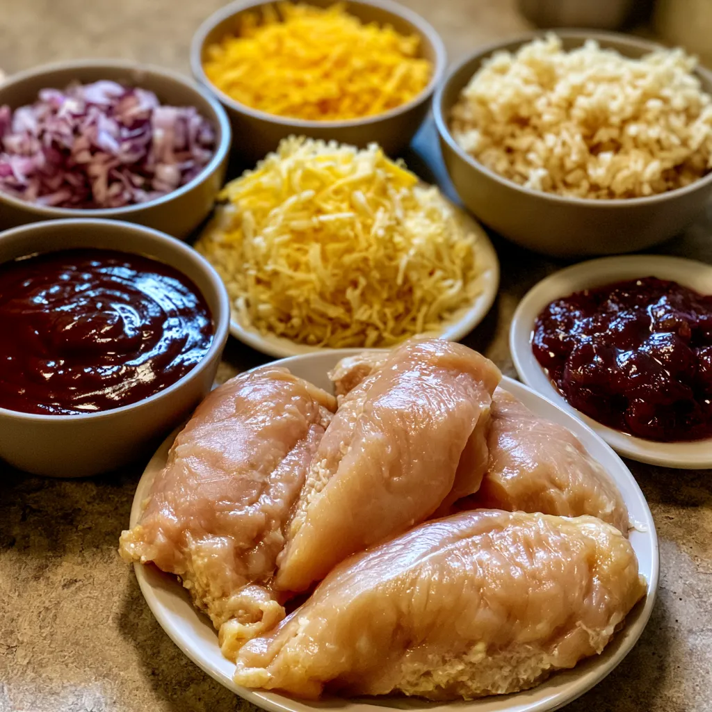 Cheesy BBQ Mississippi Mud Chicken