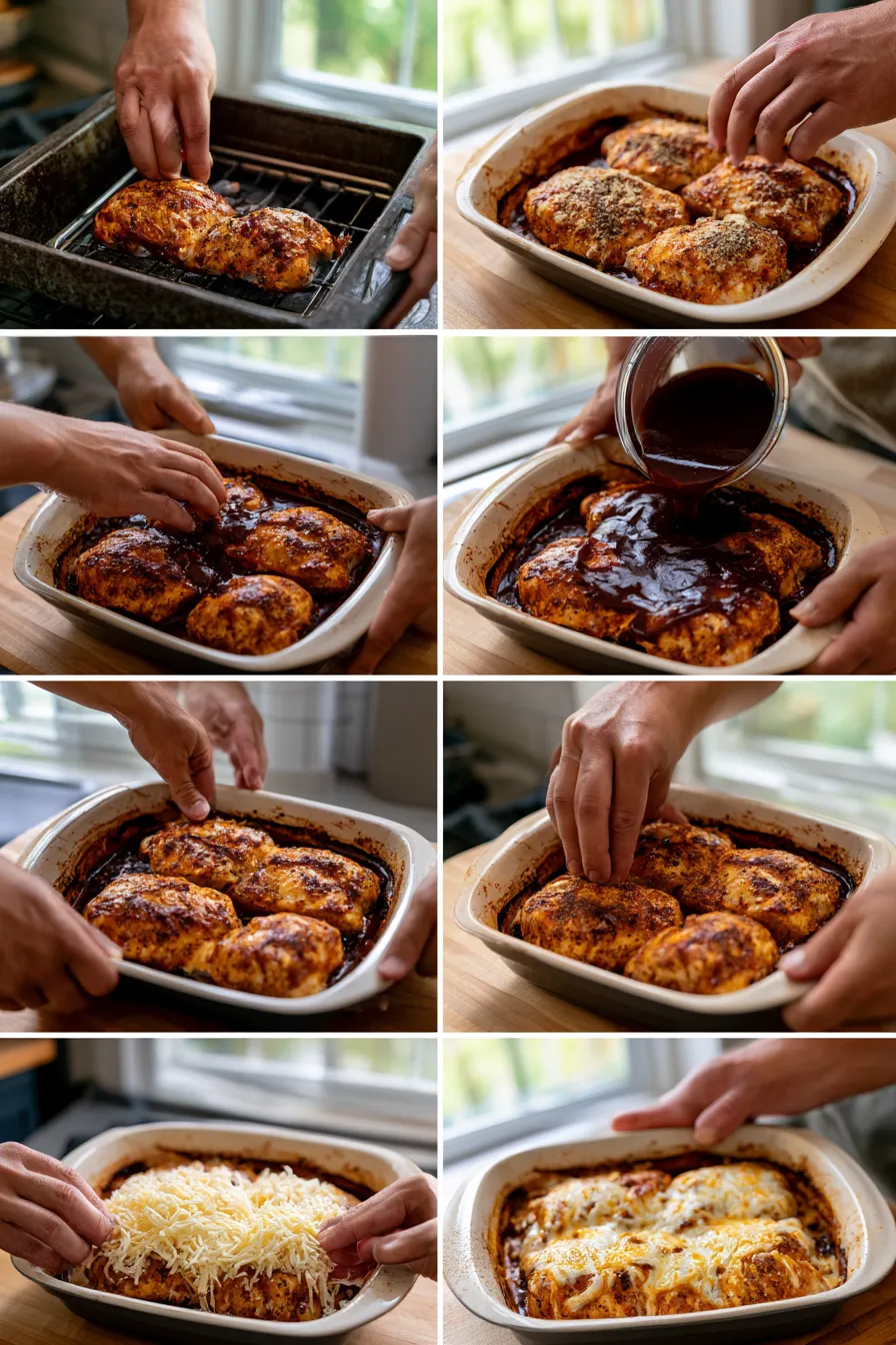 Cheesy BBQ Mississippi Mud Chicken