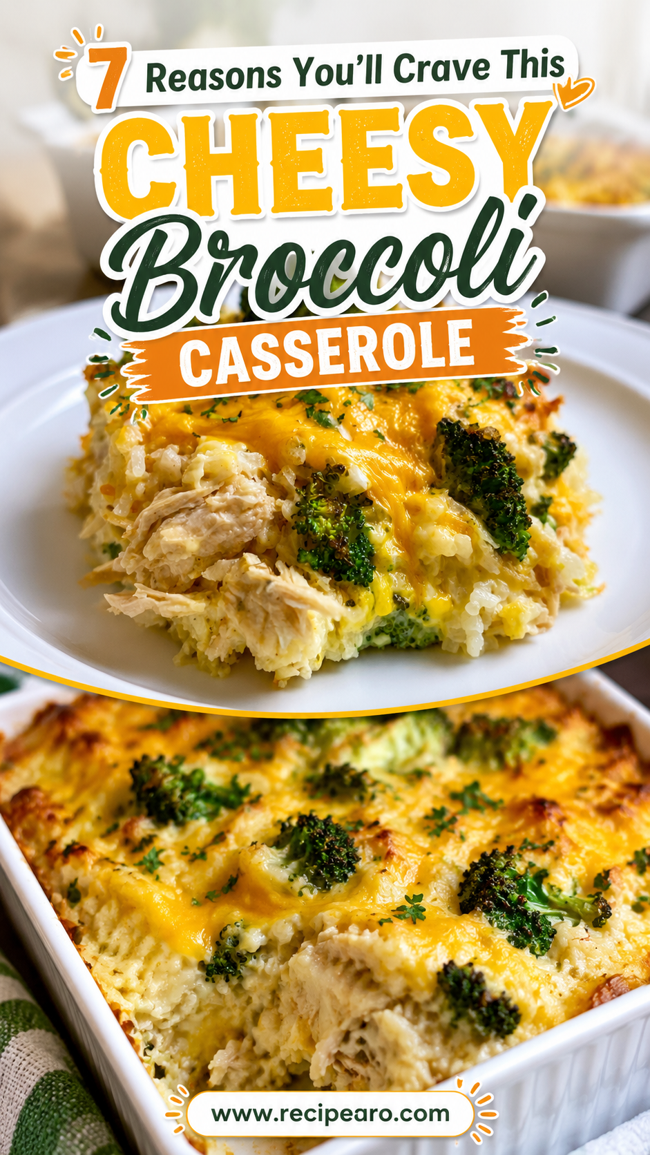 Cheesy Broccoli Chicken and Rice Casserole