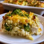 Cheesy Broccoli Chicken and Rice Casserole