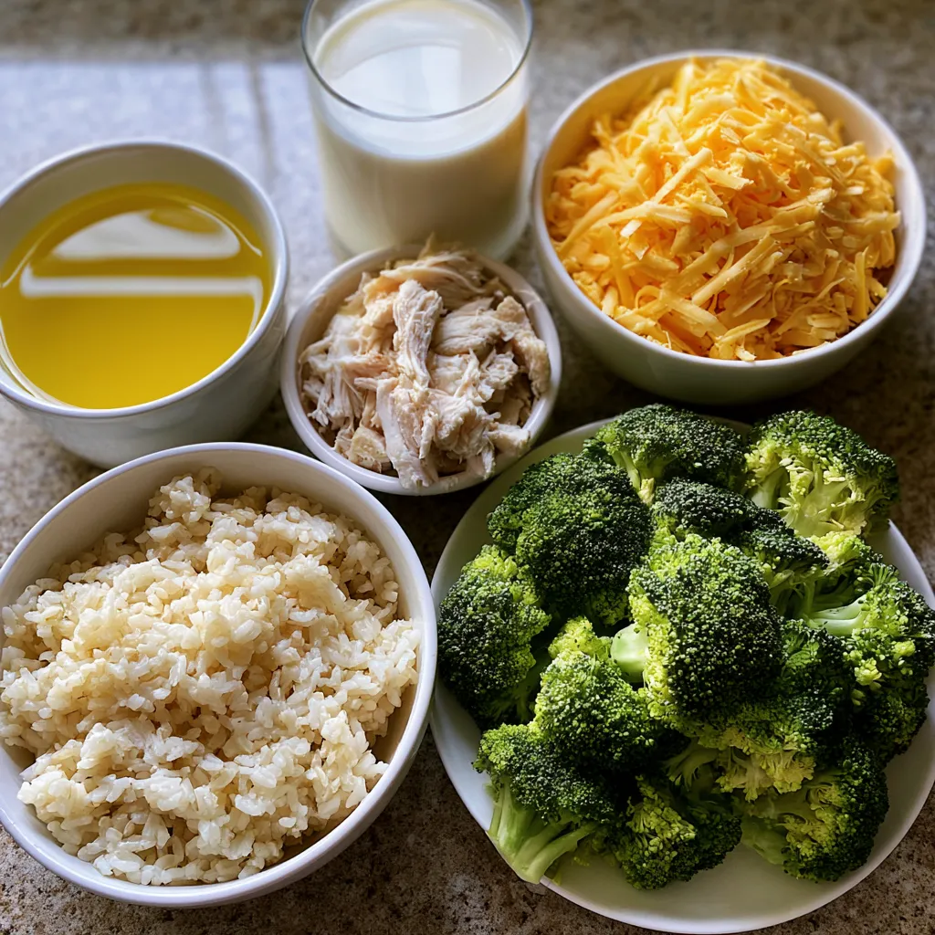 Cheesy Broccoli Chicken and Rice Casserole