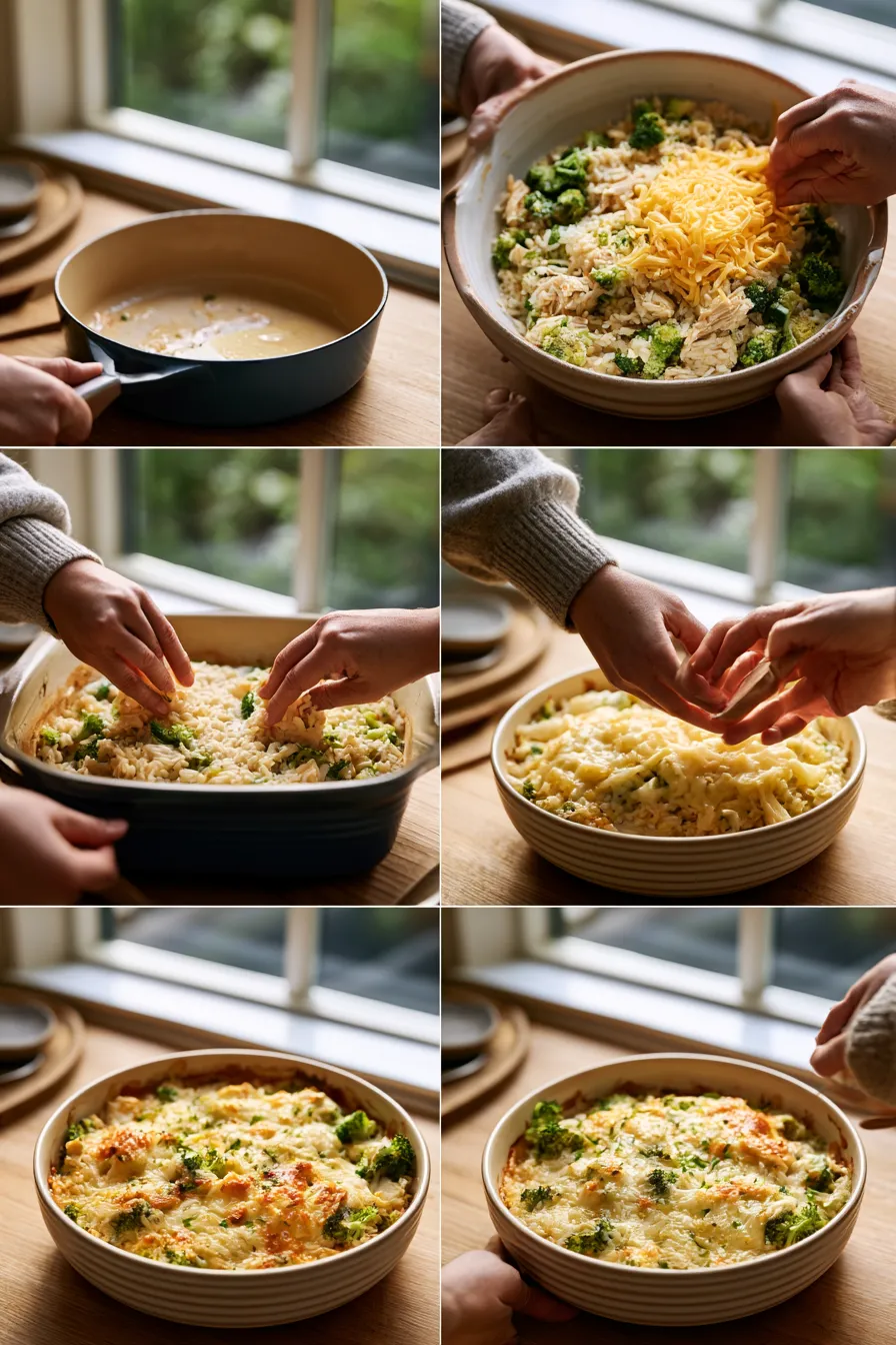 Cheesy Broccoli Chicken and Rice Casserole