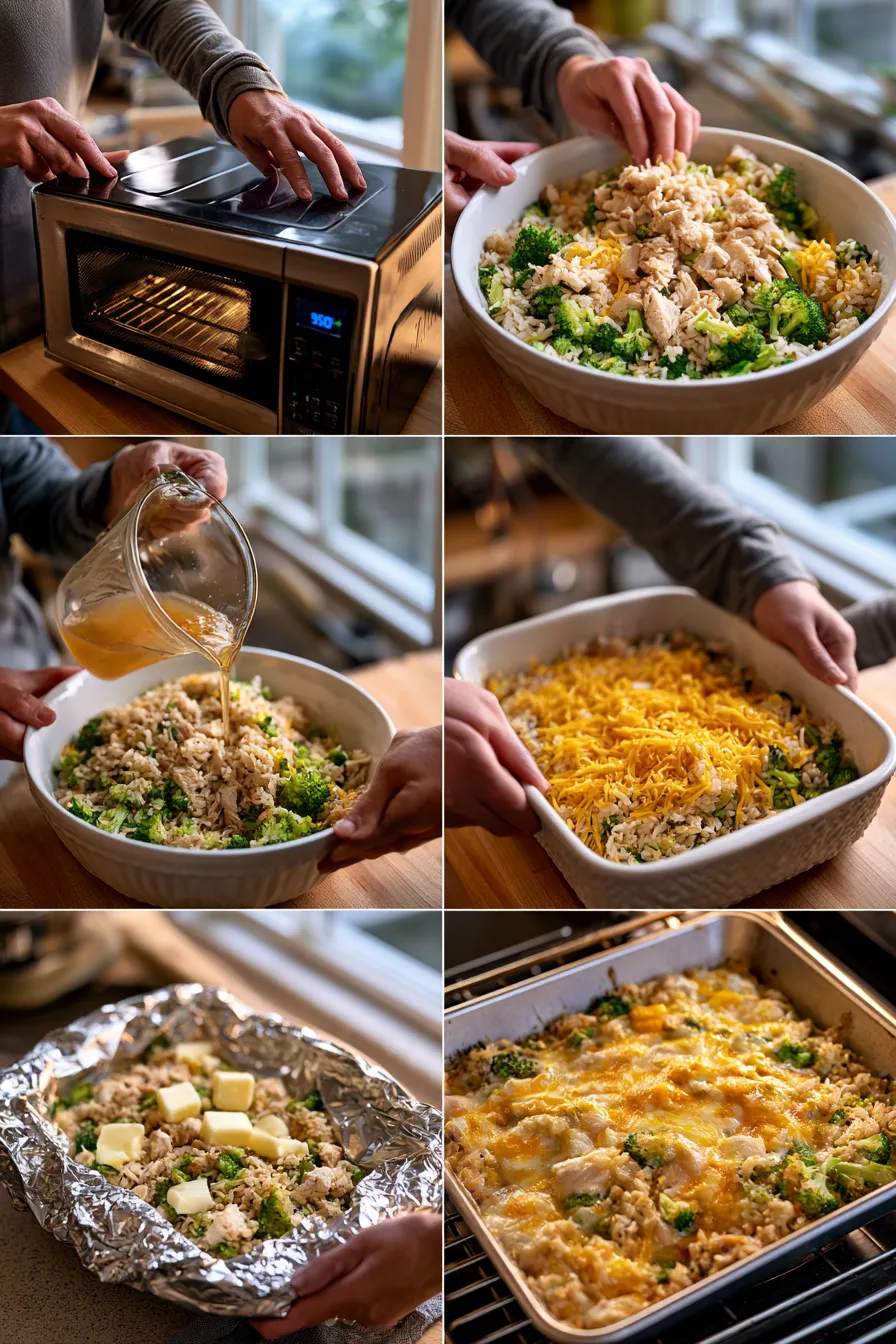 Cheesy Broccoli Chicken and Rice Casserole