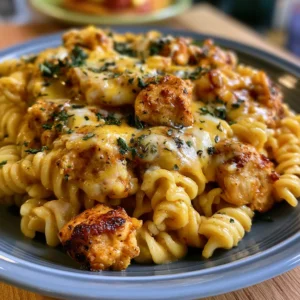 Cheesy Cajun Garlic Chicken Rotini Skillet