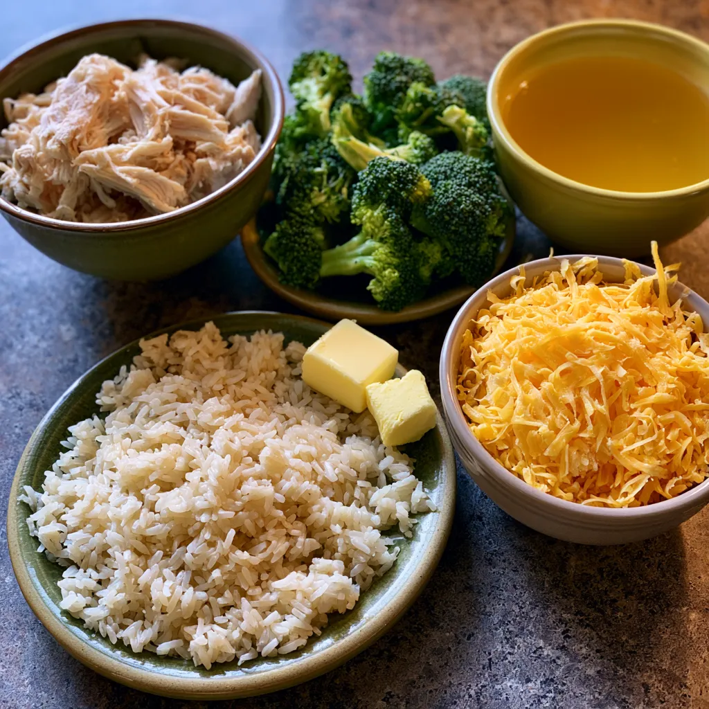 Cheesy Chicken Broccoli Rice Skillet