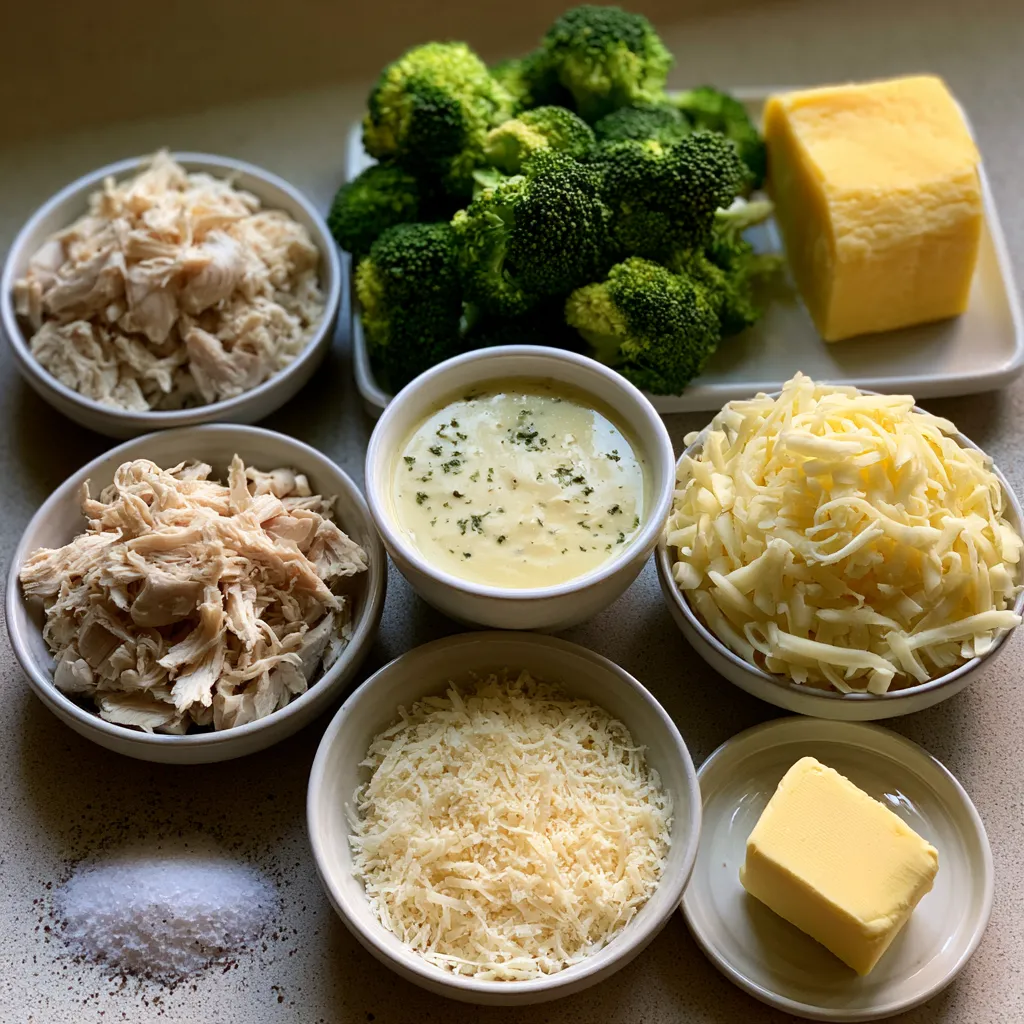 Chicken Alfredo Broccoli Bake