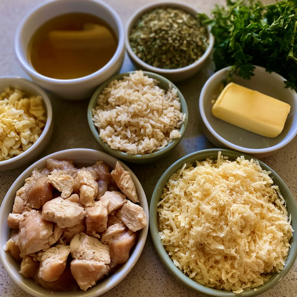 Chicken Scampi with Creamy Garlic Rice