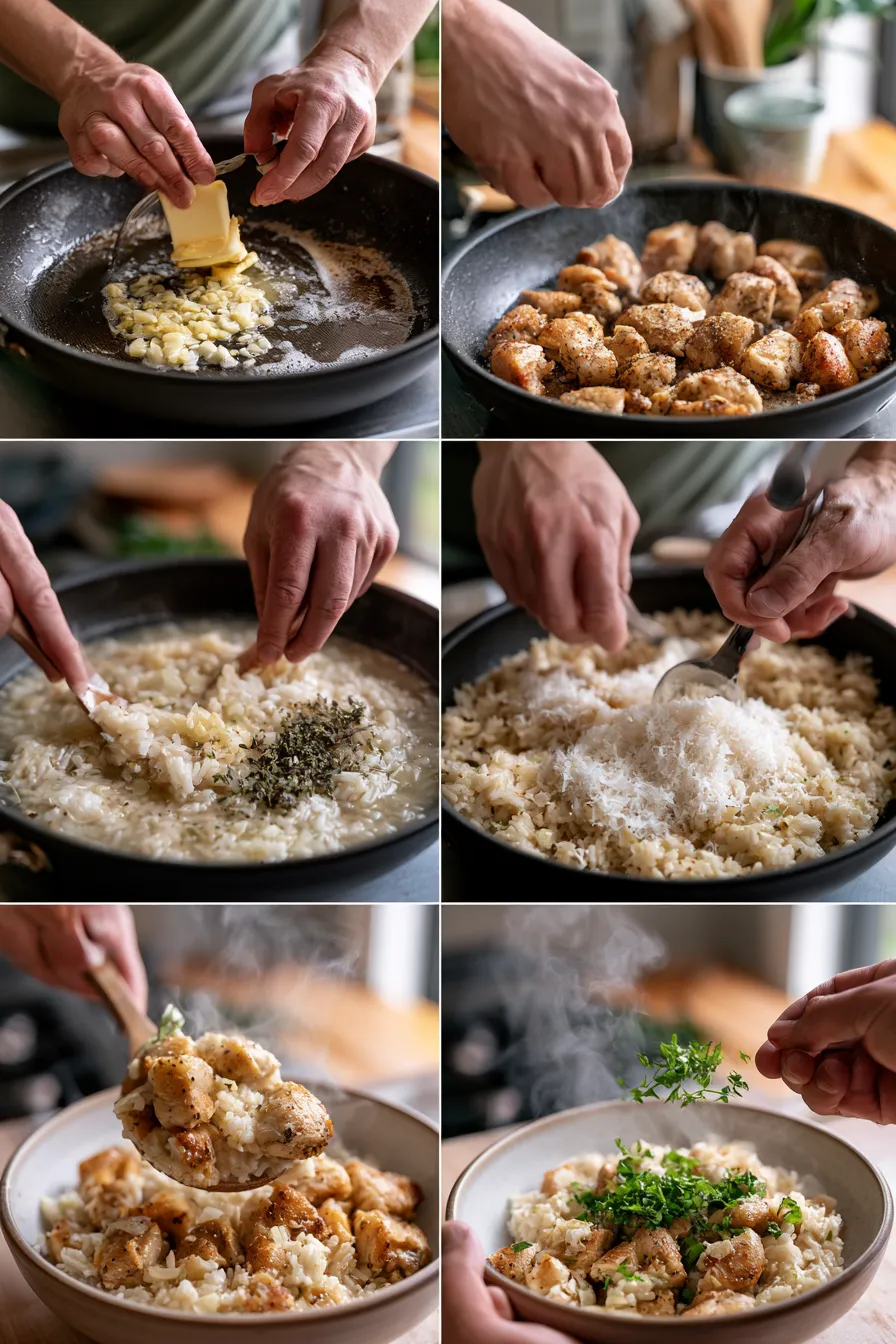 Chicken Scampi with Creamy Garlic Rice