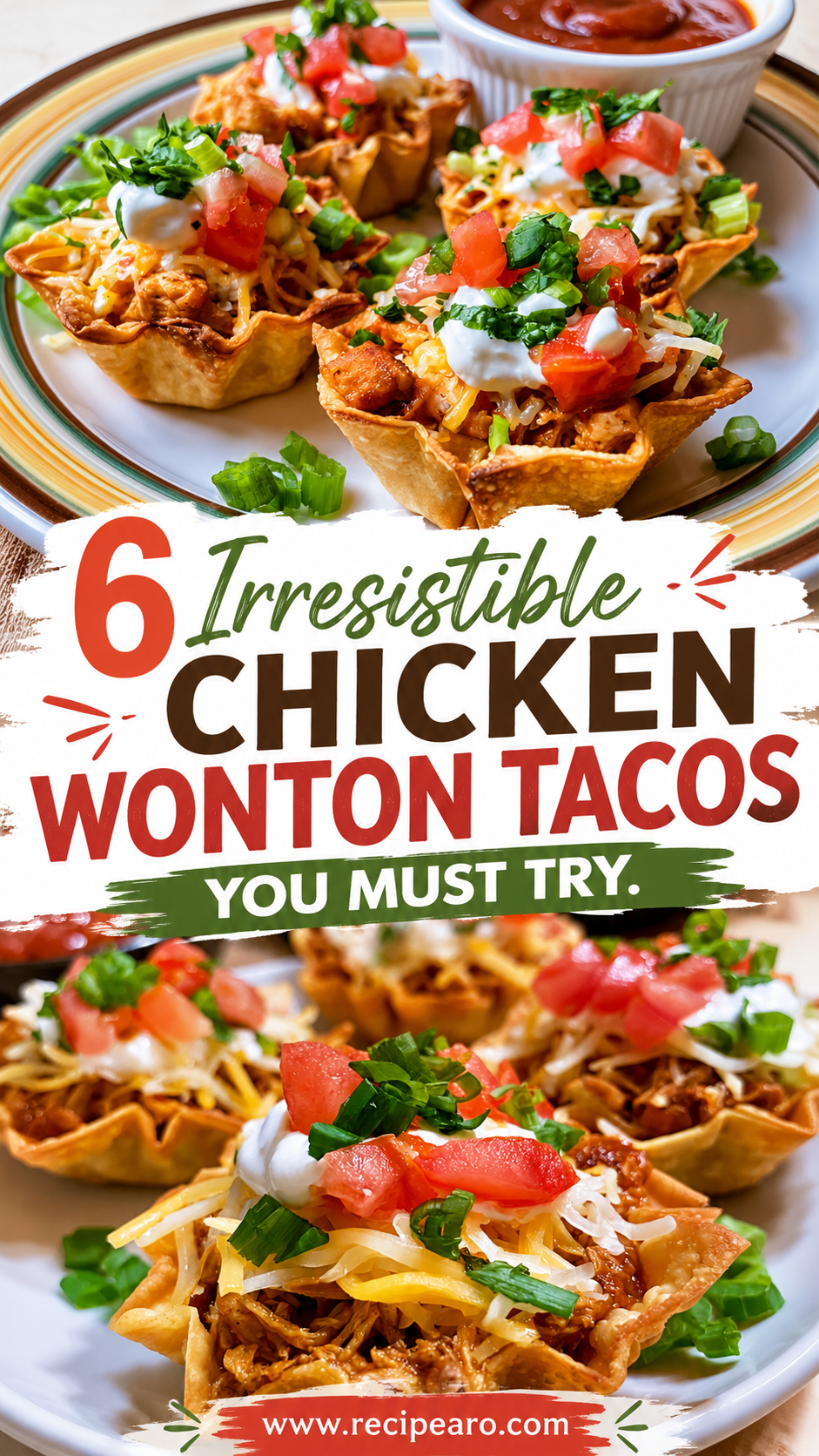 Chicken Wonton Tacos