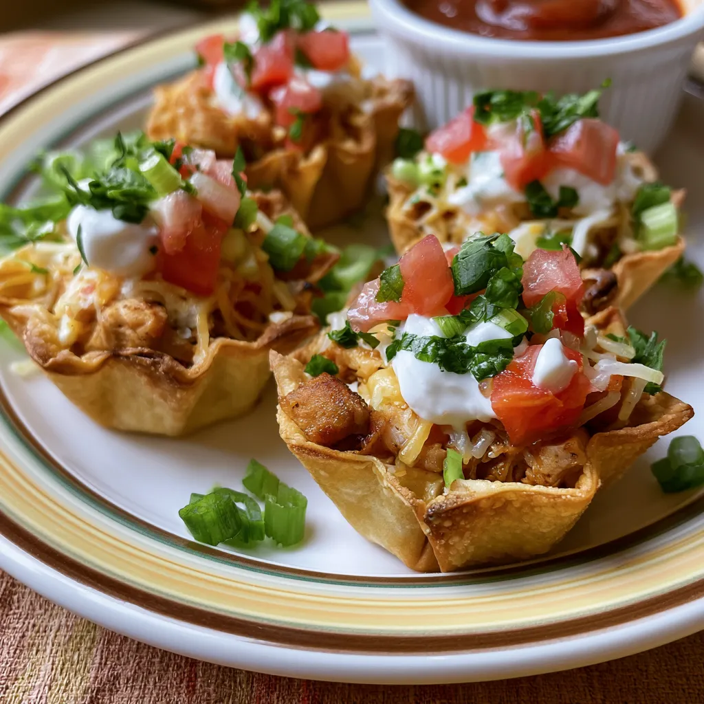 Chicken Wonton Tacos