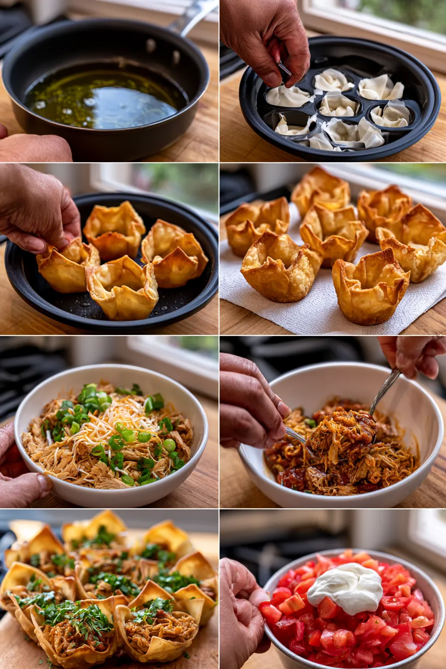Chicken Wonton Tacos