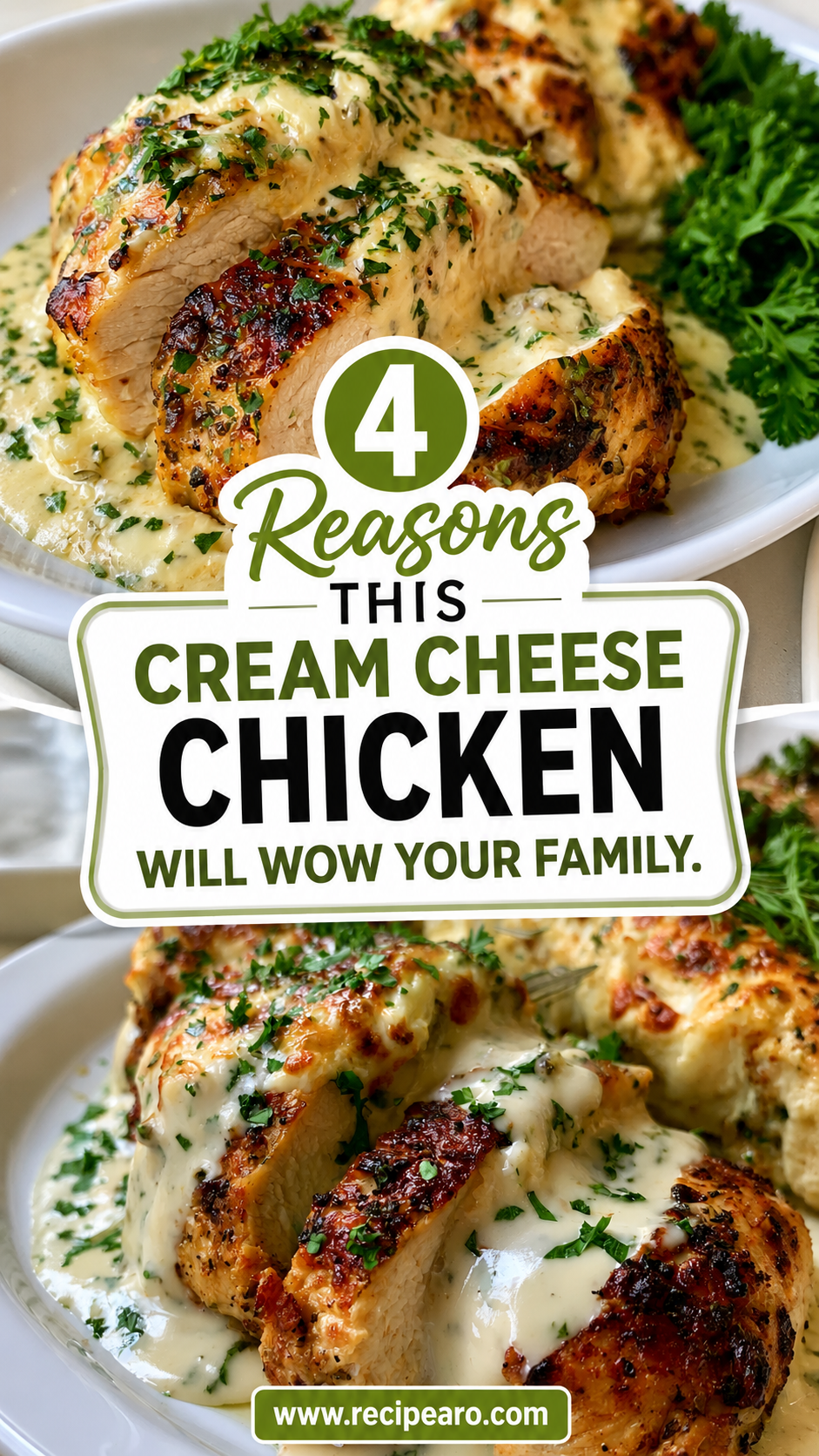 Cream Cheese Chicken with Herb Sauce