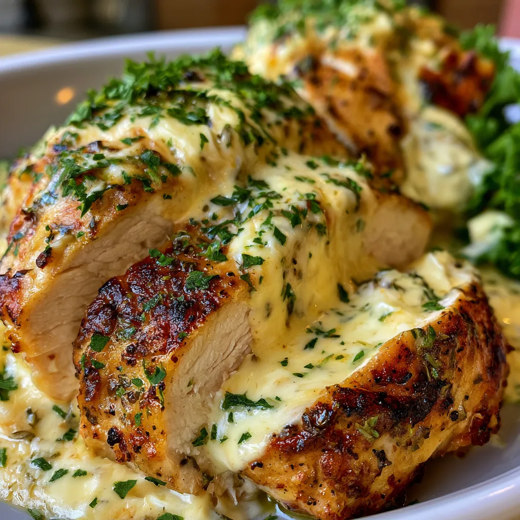 Cream Cheese Chicken with Herb Sauce