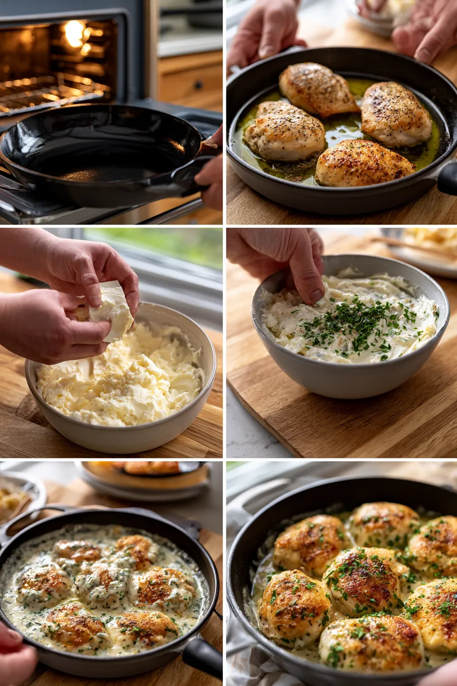 Cream Cheese Chicken with Herb Sauce
