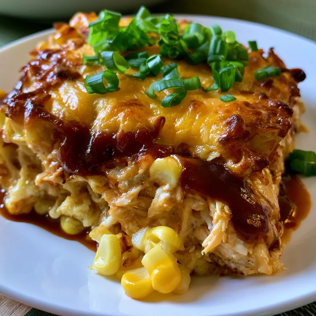 Creamy BBQ Ranch Chicken Casserole