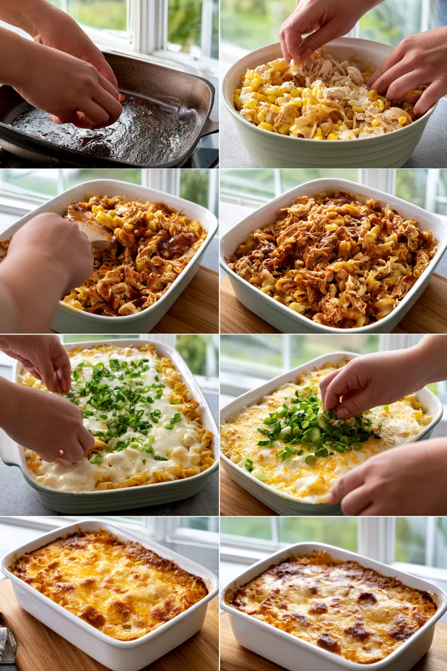Creamy BBQ Ranch Chicken Casserole