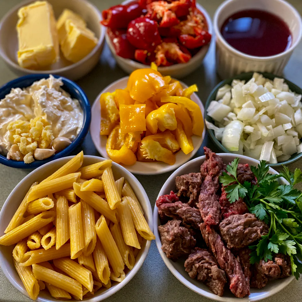 Creamy Cajun Beef Penne Pasta