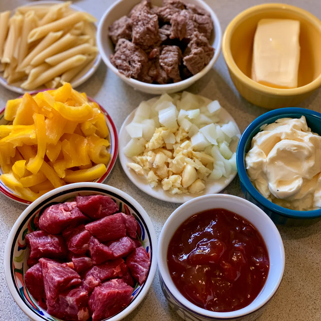 Creamy Cajun Beef Penne Pasta