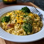 Creamy Cheesy Chicken Broccoli Orzo