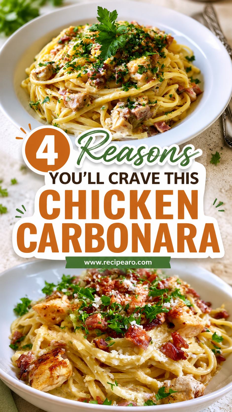 Creamy Chicken Carbonara with Smoked Beef