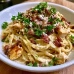 Creamy Chicken Carbonara with Smoked Beef