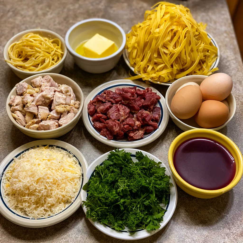 Creamy Chicken Carbonara with Smoked Beef