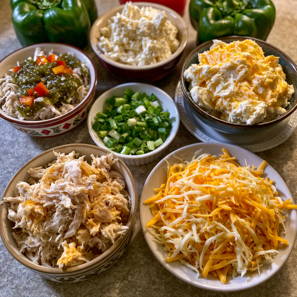 Creamy Chicken Stuffed Peppers