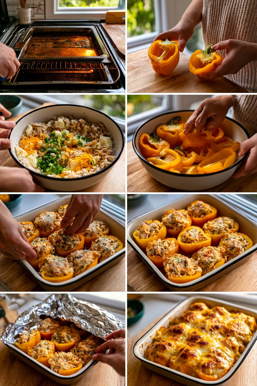 Creamy Chicken Stuffed Peppers